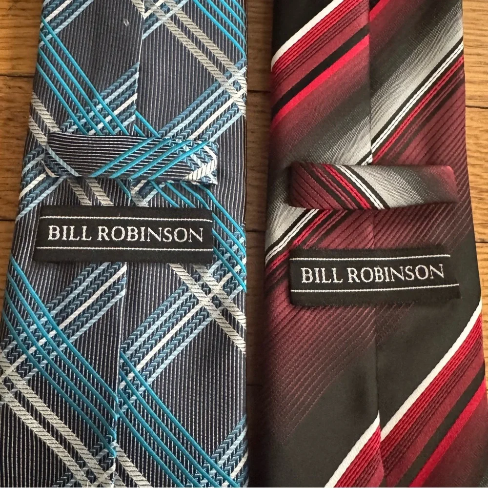 Bill Robinson set of two plaid ties - Picture 5 of 7